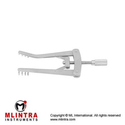 Alm Wound Spreader 4 x 4 Sharp Prongs Stainless Steel, 10 cm - 4"